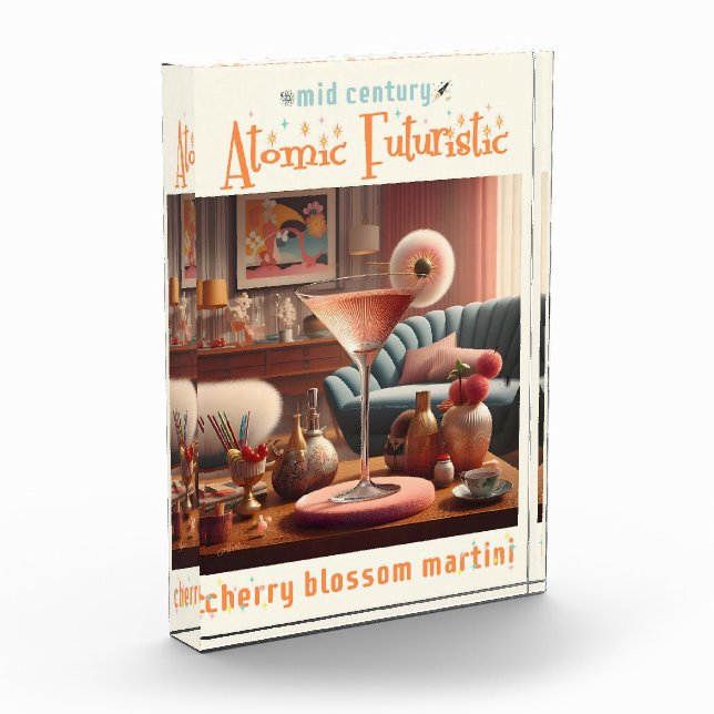 Atomic Futuristic Cherry Blossom Martini Photo Block (Left)