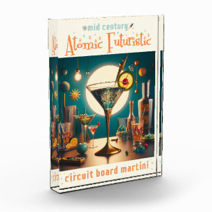 Atomic Futuristic Circuit Board Martini Photo Block