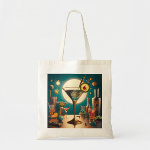 Atomic Futuristic Circuit Board Martini Tote Bag