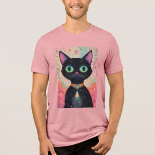 Atomic Futuristic Cosmic Black Cat Universe Tri-Blend Shirt