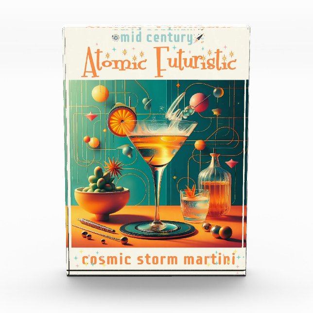 Atomic Futuristic Cosmic Storm Martini Photo Block (Front)