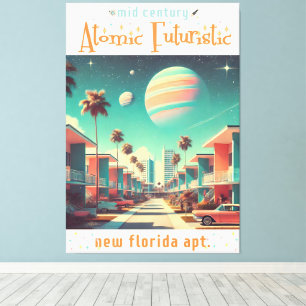 Atomic Futuristic New Florida Apartments Canvas Print