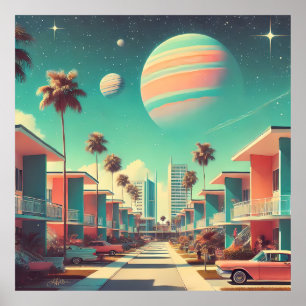 Atomic Futuristic New Florida Apartments Poster