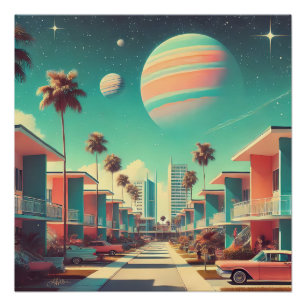 Atomic Futuristic New Florida Apartments Poster