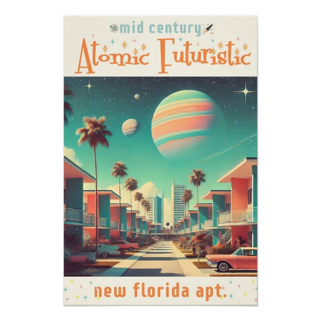 Atomic Futuristic New Florida Apartments Poster (Front)