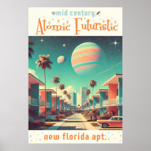 Atomic Futuristic New Florida Apartments Poster
