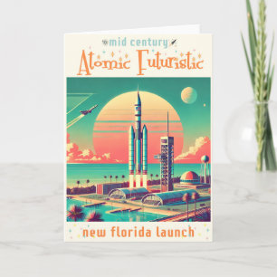 Atomic Futuristic New Florida Launch Site Card