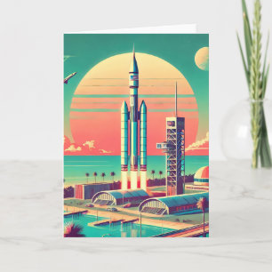 Atomic Futuristic New Florida Launch Site Card