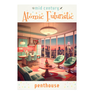Atomic Futuristic Penthouse Apartment Photo Print