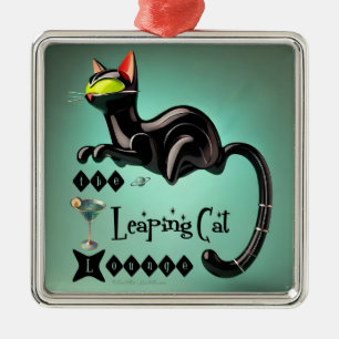 Atomic Futuristic The Leaping Cat Lounge Metal Tree Decoration