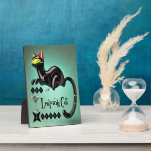 Atomic Futuristic The Leaping Cat Lounge Plaque