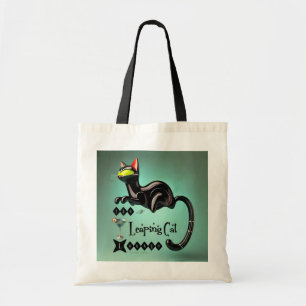 Atomic Futuristic The Leaping Cat Lounge Tote Bag