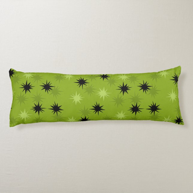 Atomic Green Starbursts Body Pillow (Back)