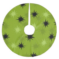 Atomic Green Starbursts Christmas Tree Skirt