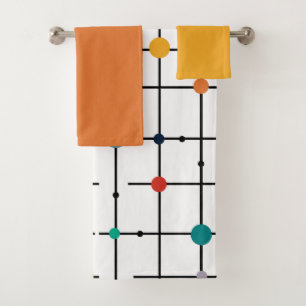 Atomic Grid  Bath Towel Set