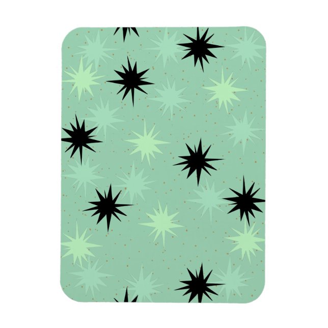 Atomic Jade and Mint Starbursts Flexible Magnet (Vertical)