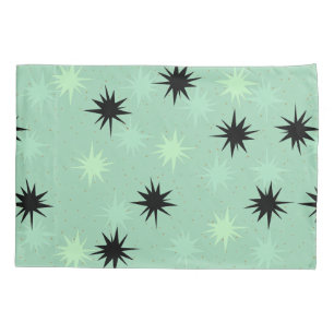 Atomic Jade & Mint Starbursts Pillowcase
