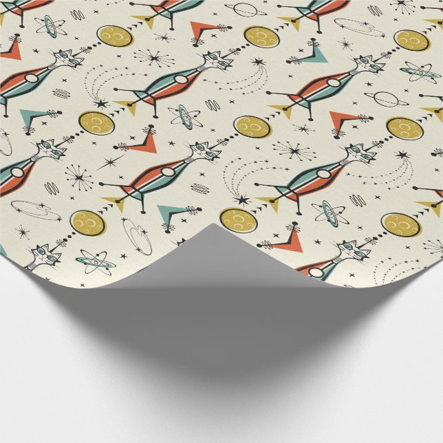 Atomic Kitty Rockets ©studioxtine Wrapping Paper (Corner)