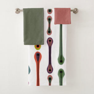 Atomic Lines Bath Towel Set