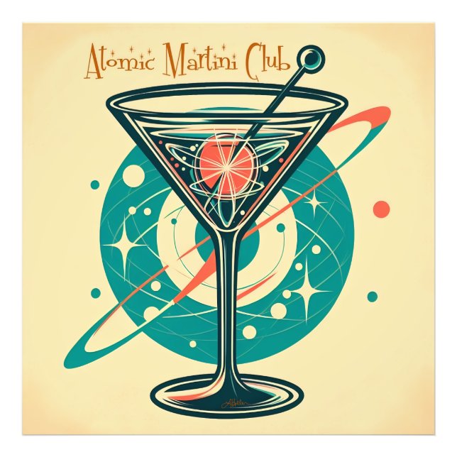 Atomic Martini Club Space Age Photo Print (Front)