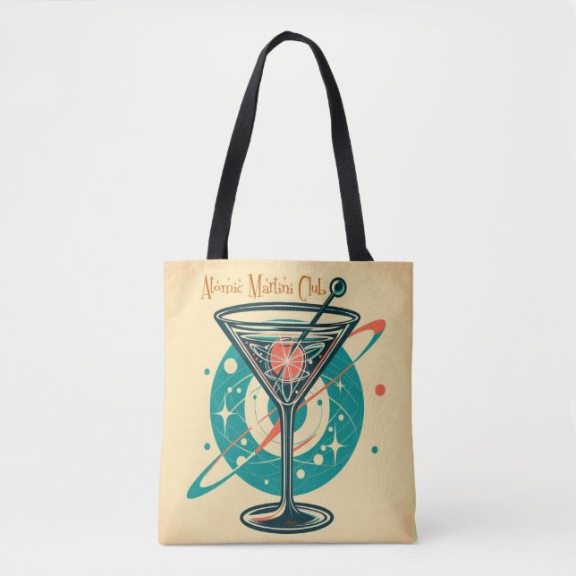 Atomic Martini Club Space Age Tote Bag (Front)