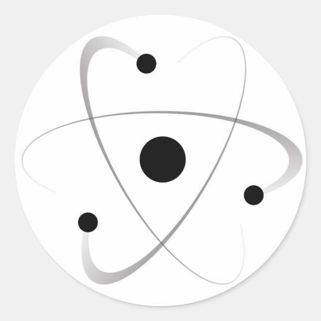 Atomic Mass Structure Classic Round Sticker (Front)