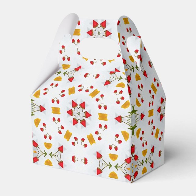 Atomic Mid Century Flower Vintage Favour Box (Front Side)