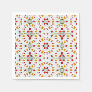 Atomic Mid Century Flower Vintage Napkin