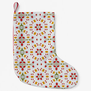 Atomic Mid Century Flower Vintage Small Christmas Stocking