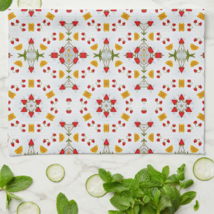 Atomic Mid Century Flower Vintage Tea Towel