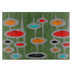Atomic Mid-Century Inspired Pattern  Cutting Board