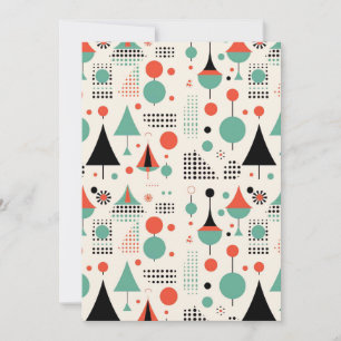 Atomic Mid Century Modern Christmas Holiday Card