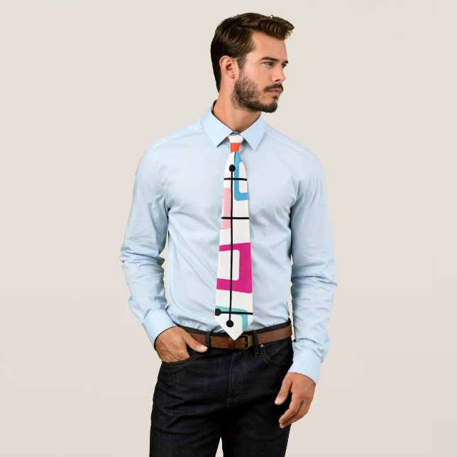 Atomic Mid-Century Modern Neck Tie (In Situ)