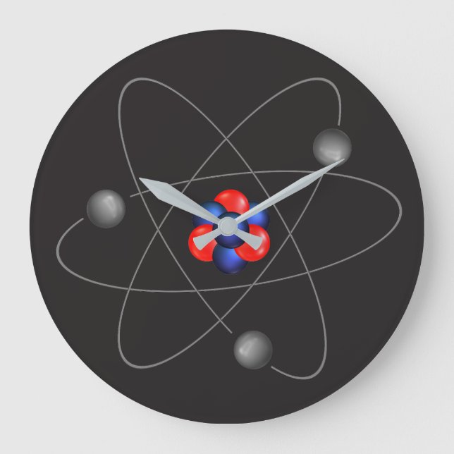 Atomic Mid-Century Modern Retro Nuclear Large Clock (Front)