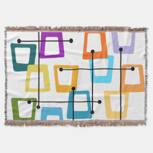 Atomic Mid-Century Modern Throw Blanket