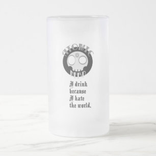 Atomic Nerd super villan frosted mug