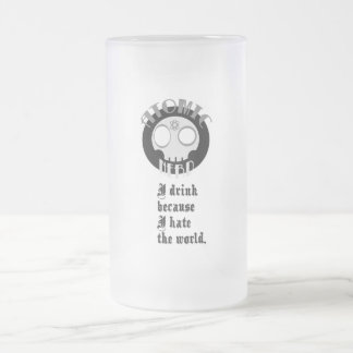 Atomic Nerd super villan frosted mug