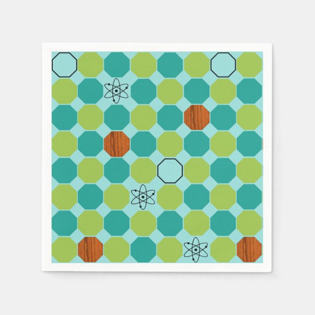 Atomic Octagons Paper Napkins (Front)