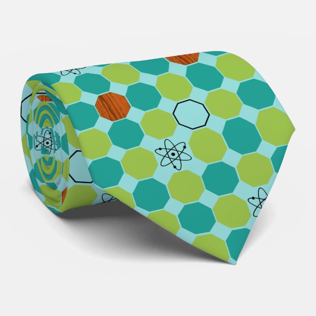 Atomic Octagons Tie (Rolled)