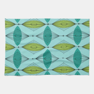 Atomic Ogee and Starbursts Kitchen Towel