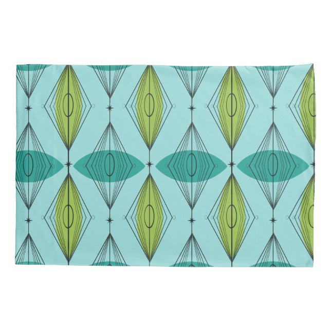 Atomic Ogee and Starbursts Pillowcase (Back)