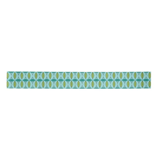 Atomic Ogee & Starbursts Satin Ribbon (Front)