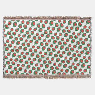 Atomic Olives Mid Century Pattern Throw Blanket