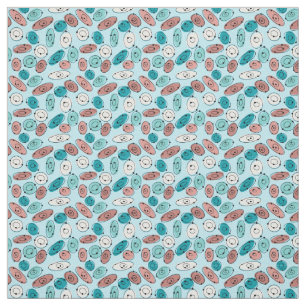 Atomic Ovals Turquoise Fabric