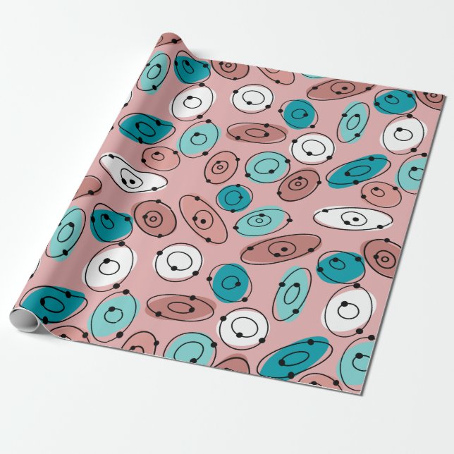 Atomic Ovals Wrapping Paper (Unrolled)