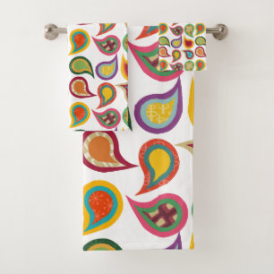 Atomic Paisleys Bath Towel Set