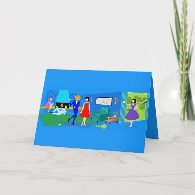 Atomic Palm Springs Cocktail Party Invitation (Front)