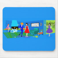Atomic Palm Springs Cocktail Party Mousepad