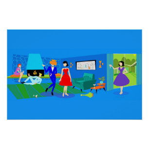 Atomic Palm Springs Cocktail Party Poster