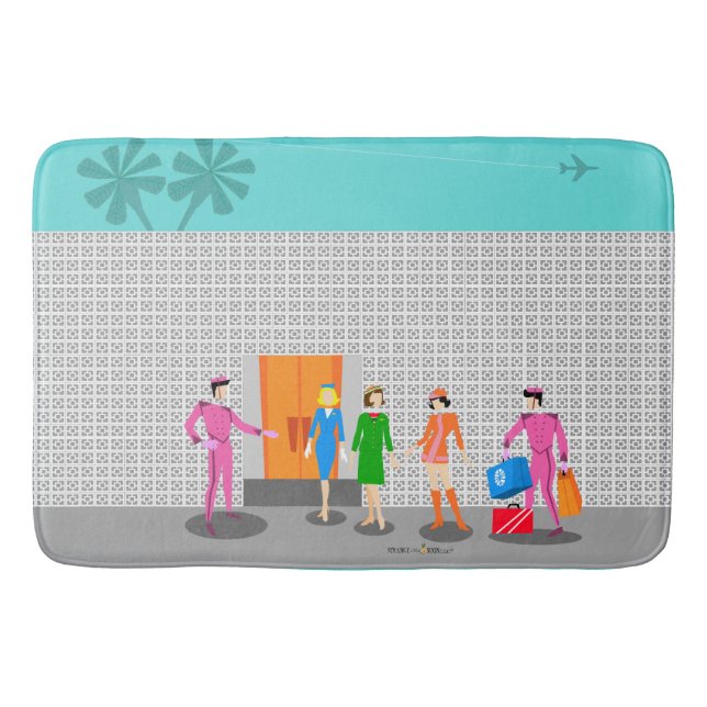 Atomic Palm Springs Stewardess Party Bath Mat (Front)